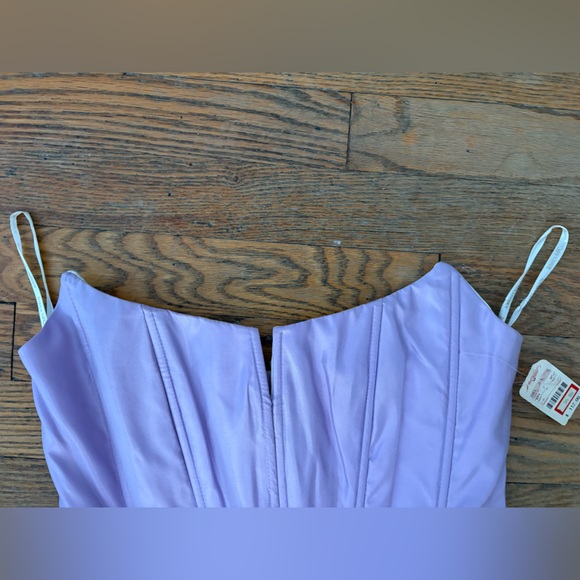 Jessica McClintock Gunne Sax Lilac Satin Corset Top NWT Millennium 2000 Sz 5/6 - Picture 4 of 14